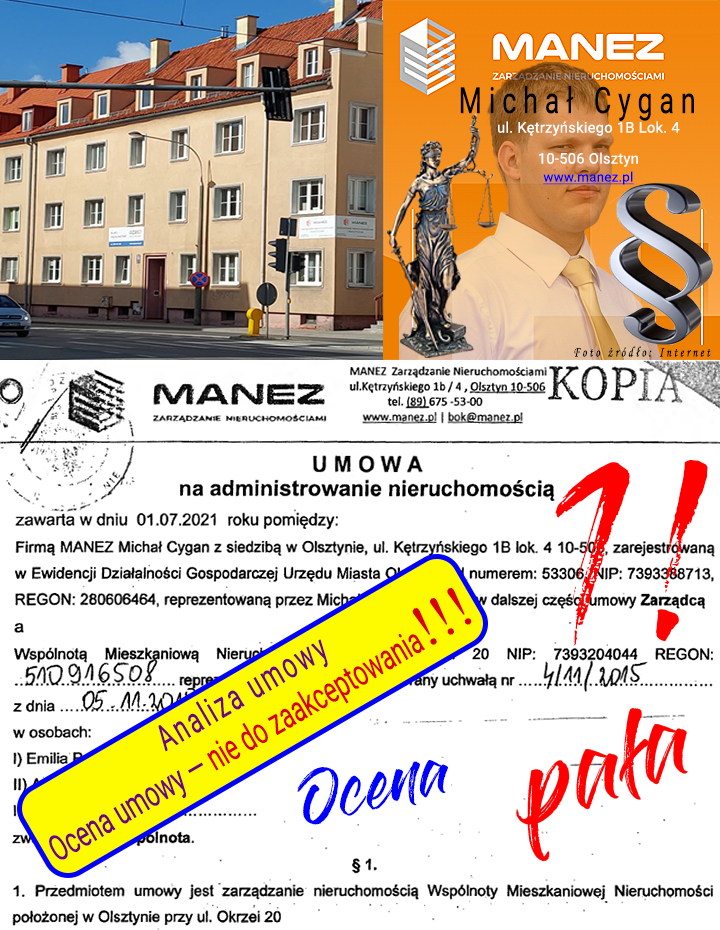 Opinia, ocena umowy Manez - Wspólnota Mieszkaniowa