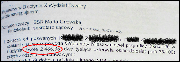 Wyrok - nakaz zapłaty